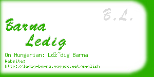 barna ledig business card